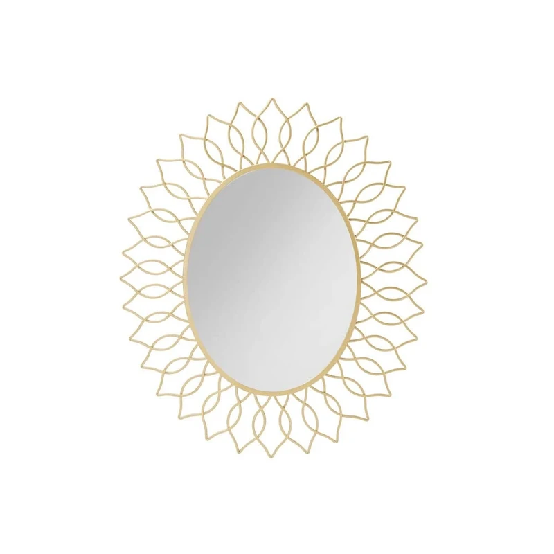 DKD Home Decor Wall Mirror Gold Metal Mirror (75 x 2 x 83 cm) (Reference: S3022345)