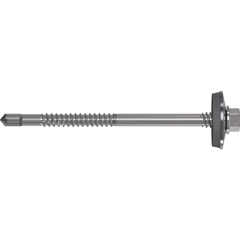REFABO 17034/5 RP-7K-P Plus Sandwich Drilling Screw 5.5 x 185 / Sealing Washer 22 mm Bi-Metal A2, Stainless Steel, 5.5 x 185 - Image 1