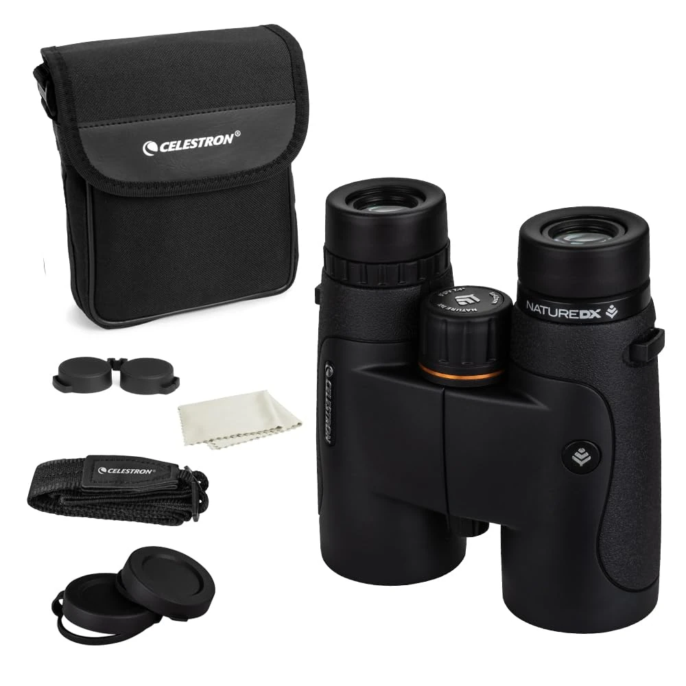 Celestron 72322 Nature DX 8x42 Outdoor and Birding Binoculars, Fully Multi-Coated with BaK-4 Prisms, Rubber Armoured, Fog & Waterproof