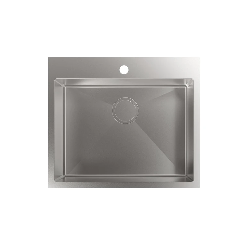 Cata | Kitchen Sink Above Countertop | Double Square Bucket | Model CBS-1 54-40 R10 | Cabinet Installation 60 cm | Depth 20 cm | Stainless Steel