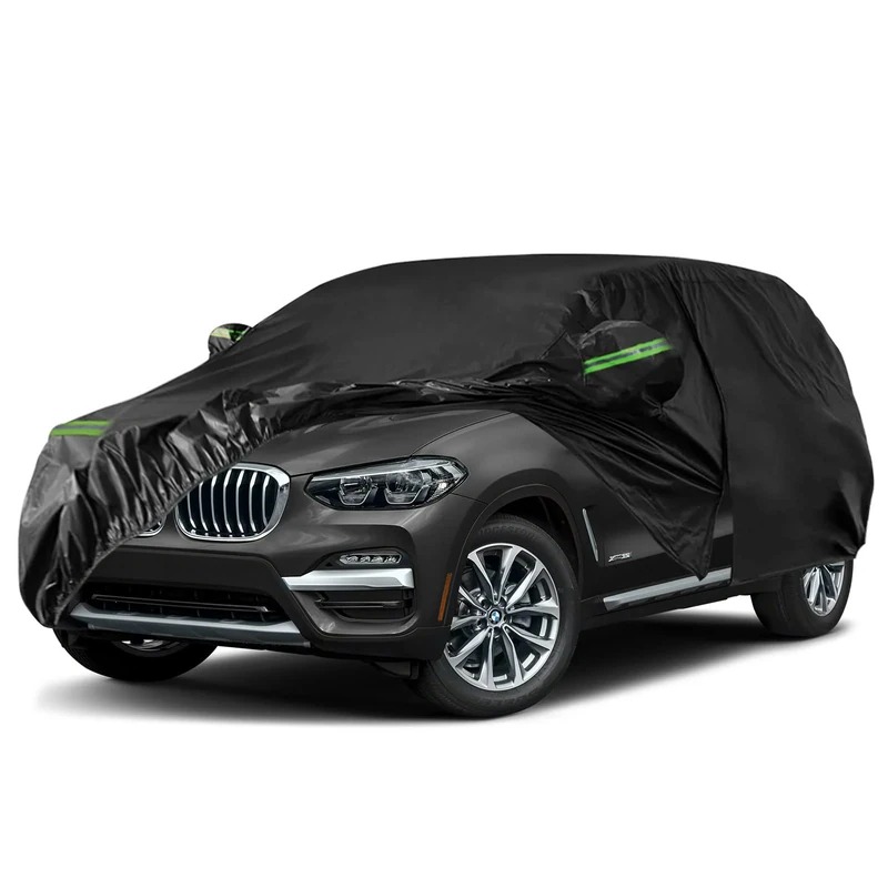 Waterproof Car Cover Replace for BMW X3/X3 M 2011-2022 2023 2024, 210T 6 Layers All Weather Car Covers with Zipper Door for Snow Rain Dust Hail Protection