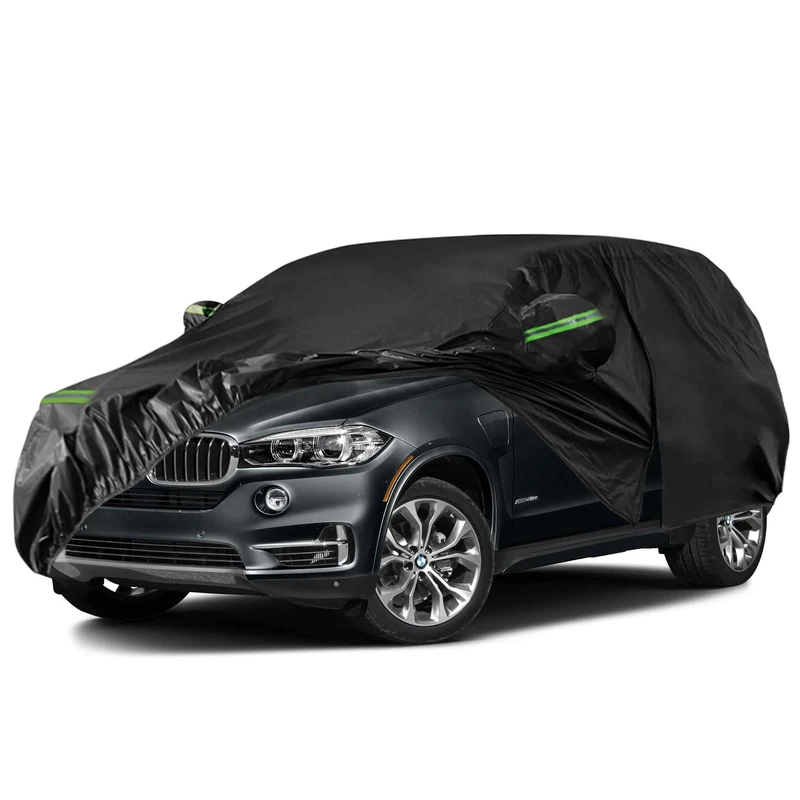 Waterproof Car Cover Replace for BMW X5/X5 M, X6/X6 M 2007-2024, 210T 6 Layers All Weather Car Covers with Zipper Door for Snow Rain Dust Hail Protection