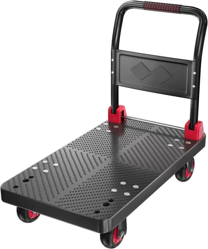 Platform Truck Hand Truck, Foldable Push Cart Dolly with 1000LB Weight Capacity 36x24Inch Large Size for Easy Storage and 360 Degree Swivel Wheels
