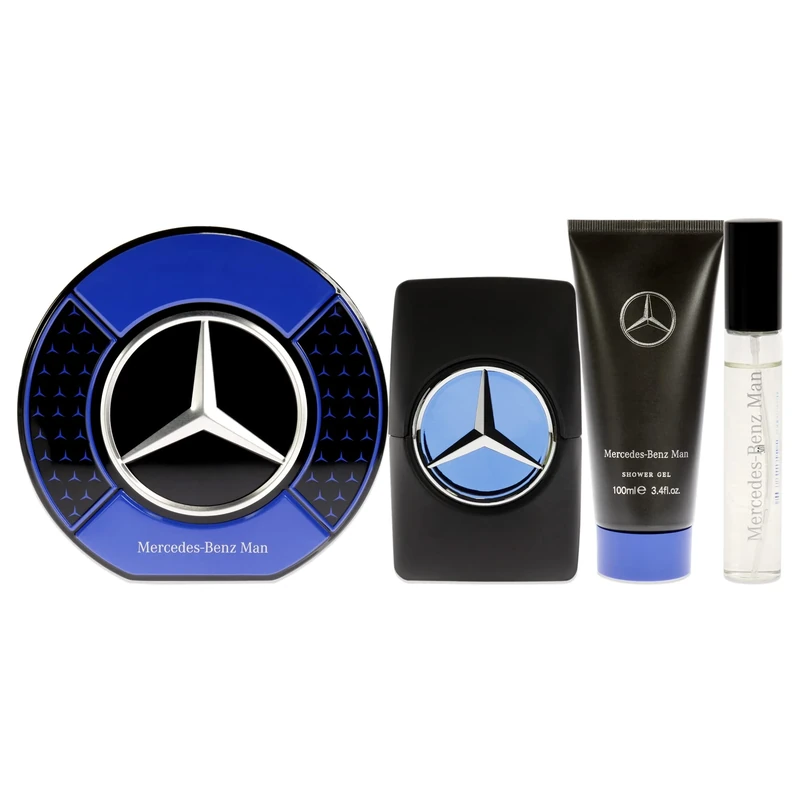 Mercedes-Benz Mercedes-Benz Man 2022 For Men 3 Pc Gift Set 3.4oz EDT Spray, 10ml EDT Spray, 3.4oz Shower Gel