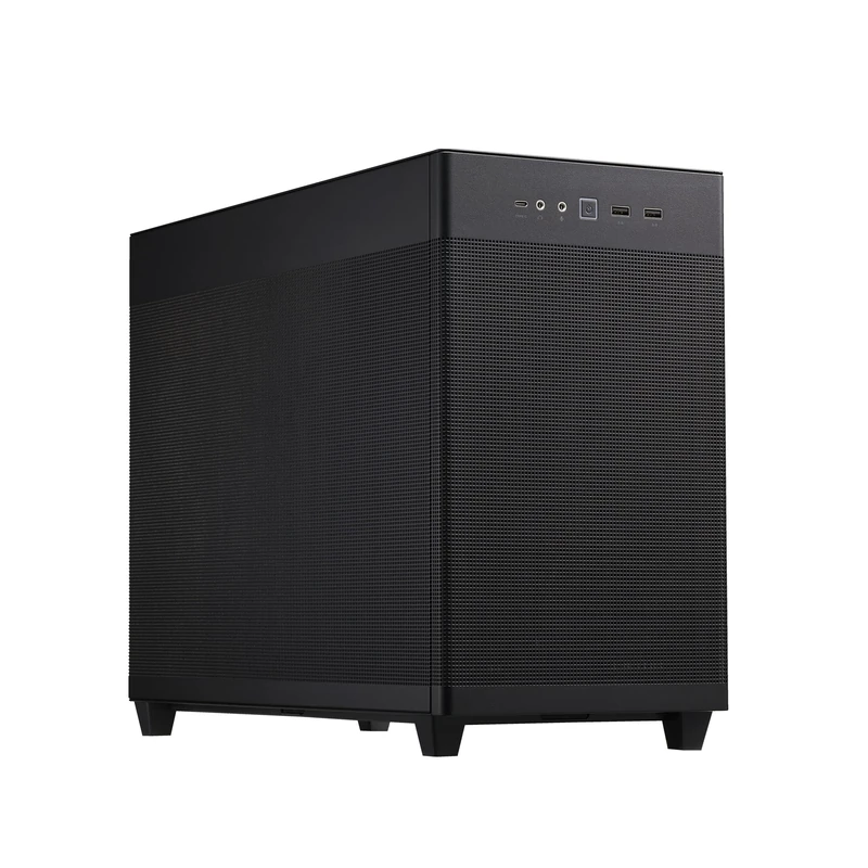 ASUS Prime AP201 MicroATX Case (Support Radiator Up to 360 mm and Graphics Card Length up to 338 mm, Quasi-Filter Mesh Panels, Tool-free Side Panels, USB 32 Gen 2 Type-C Front Panel) Black