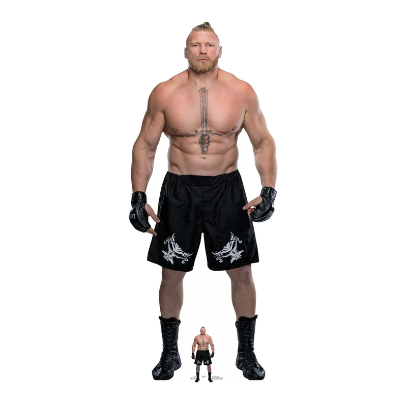 Star Cutouts SC4101 WWE Brock Lesnar Beast Incarnate Lifesize Cardboard Cutout with Tabletop Stand – Wrestling Party Decoration, Event Display & Collector Gift