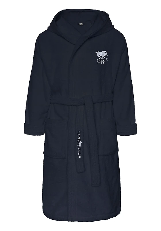 Polo Sylt Unisex Cotton Bathrobe with label embroidery, Total Eclip, L