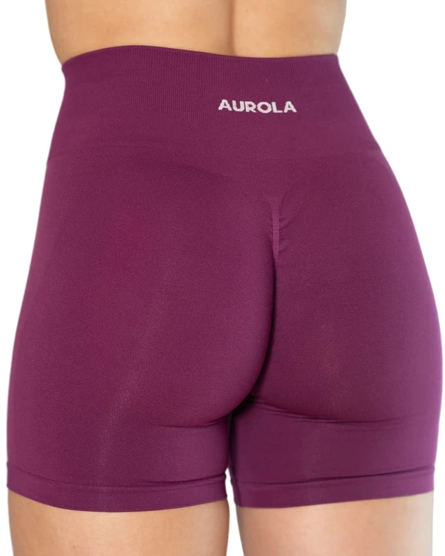 AUROLA Intensify Workout Shorts for Women Seamless Scrunch Shorts Gym Yoga Running Sports Active Exercise Fitness Shorts, magenta, S