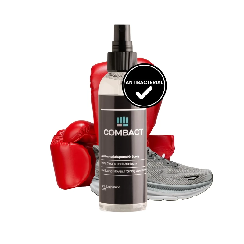 COMBACT Anti Bacterial Boxing Glove Deodoriser Spray | Glove Disinfectant & Sports Kit Cleaner for Pads, Shoes, Mats & Gym Bags | Kills 99.9% of Germs, Floral Scent, 150ml