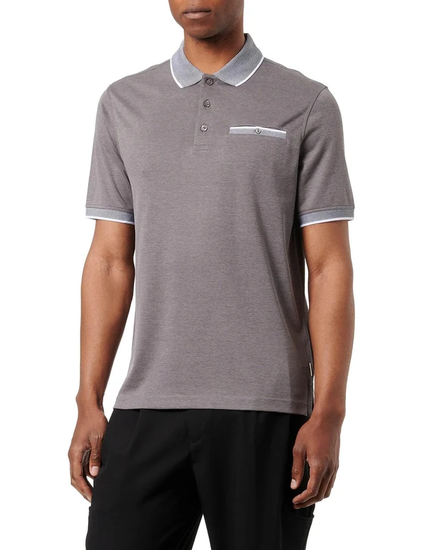 bugatti Men's 8151-35091 Polo Shirt, Grey-240, Regular, Grey-240, 4XL