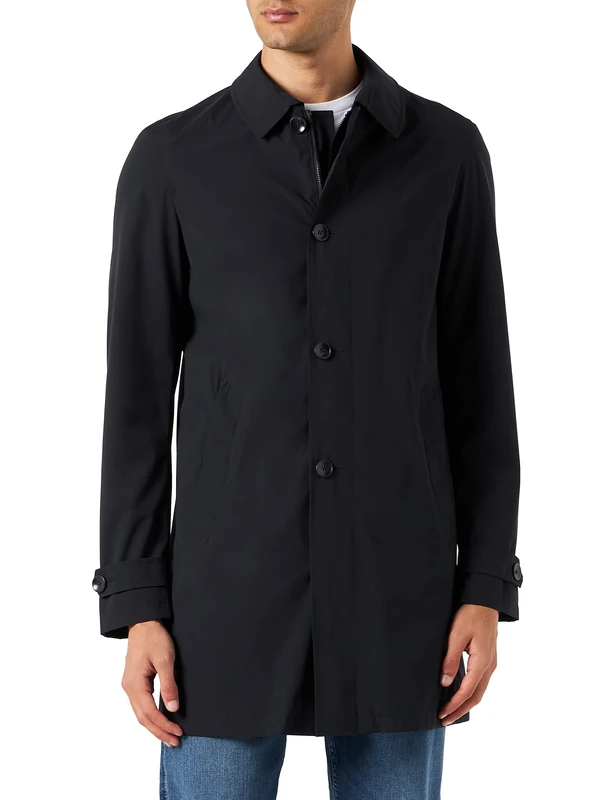 bugatti Men's 334200-39062 Coat, Navy-390, 106 cm