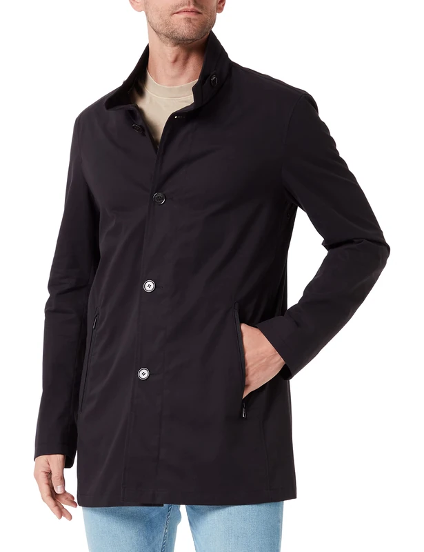 bugatti Men's 338400-39064 Coat, Black-290, Standard, Black-290