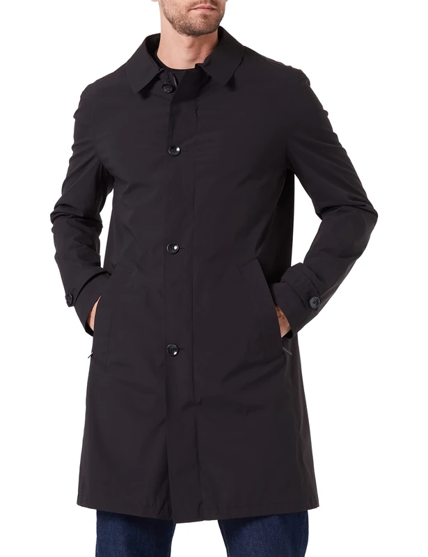 bugatti Men's 334200-39062 Coat, Black-290, 48