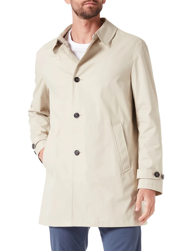 bugatti Men's 338300-39064 Coat, Beige-30, Standard, BEIGE-30