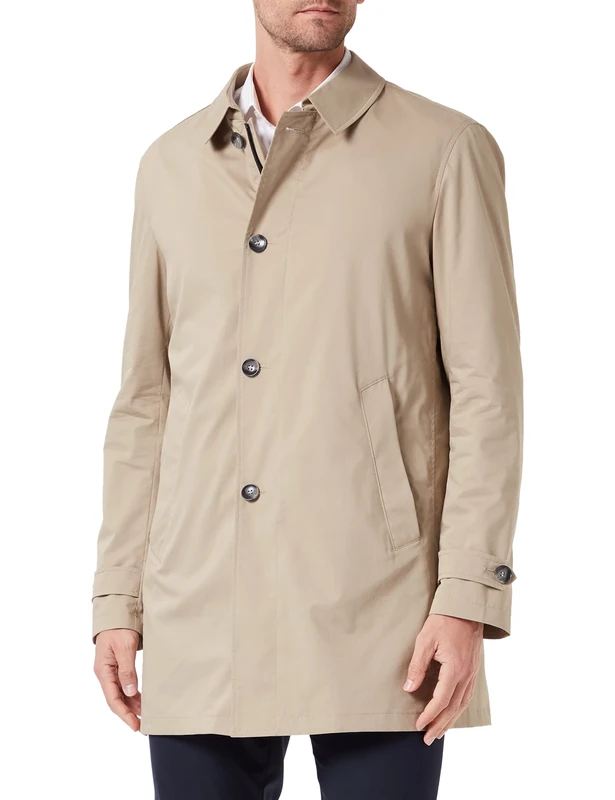 bugatti Men's 334232-34022 Coat, Beige-40, 46