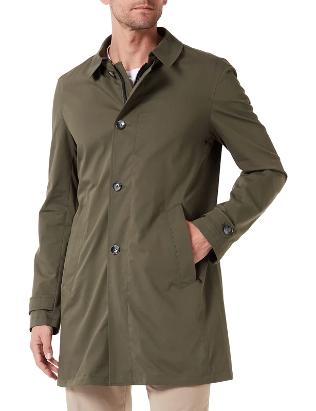 bugatti Men's 334232-34022 Coat, Olive-190, 44R