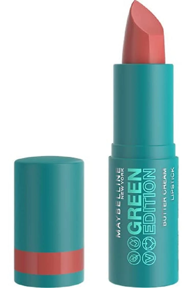 Maybelline New York Green Edition Buttercream Lipstick 012 Shore, 3.4 g