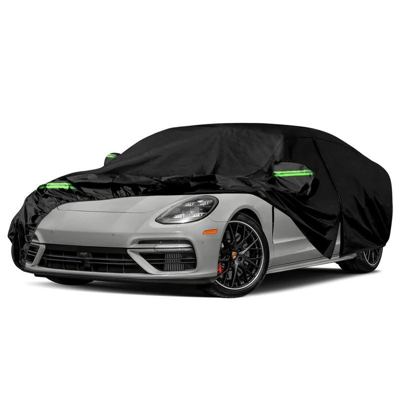 Waterproof Car Cover Replace for 2014-2022 Porsche Panamera, 6 Layers All Weather Full Car Covers with Zipper Door & Windproof Strap for Snow Rain Dust Hail Protection (Panamera)