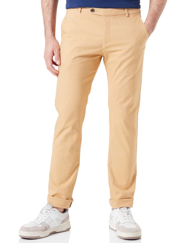 bugatti Men's 4890-36306 Slackhose Trousers, Brass-640, 40 W/34 L