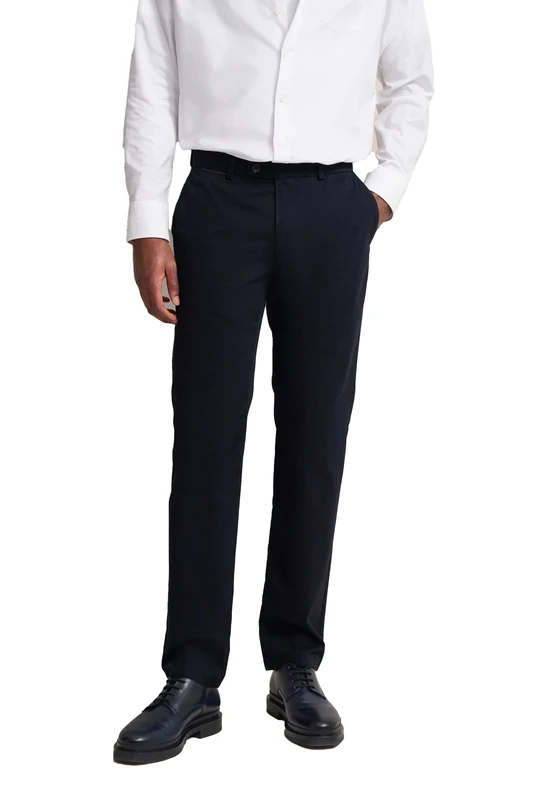 bugatti Men's 4220-16224 Slackhose Trousers, Marine-390, 42 W/32 L