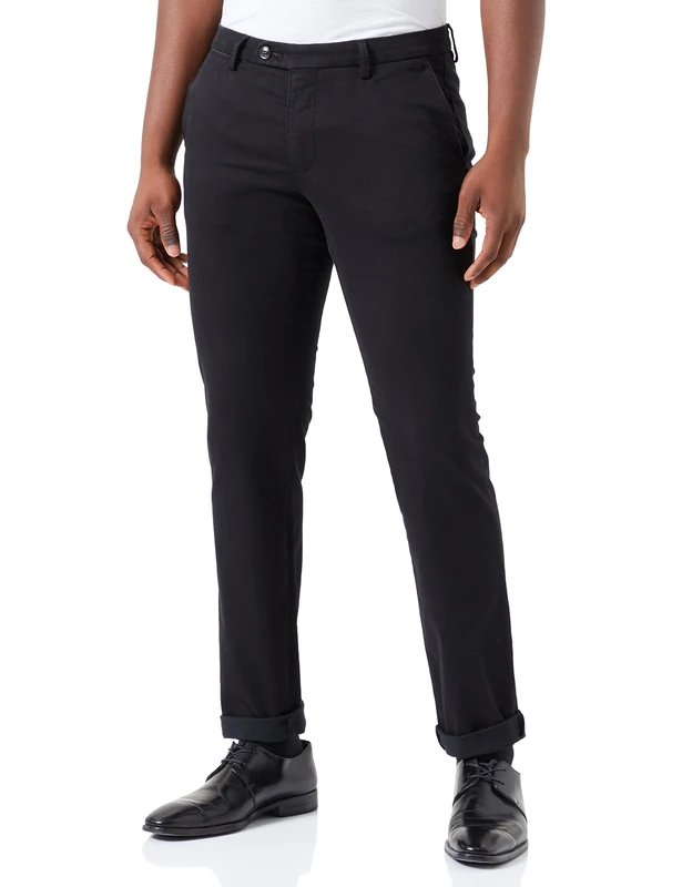 bugatti Men's 4220-16224 Slack Pants, Black-290, 31 W/34 L