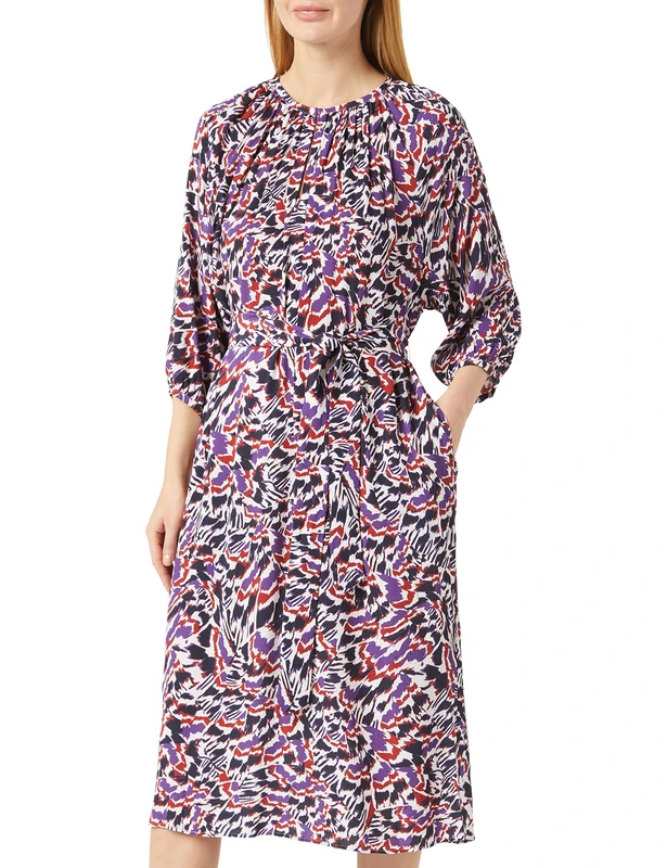 Seidensticker Women's Regular fit Long-Sleeved Blouse Dress, Blue, 18