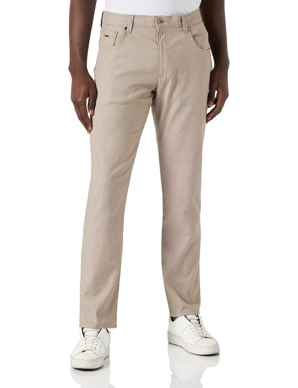 bugatti Men's 3020-36189 Five Pocket Ho, Beige-40, 30 W/30 L