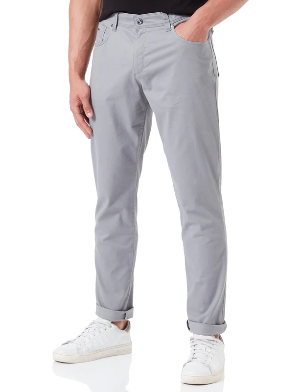 bugatti Men's 3020-76101 Five Pocket Ho, Grey 230, 42 W/30 L - Image 1