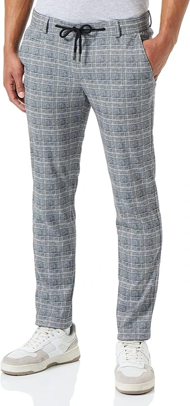 bugatti Men's 4036-36866 Slack Trousers, Grey-240, Slim Fit, Grey-240, 30 W/34 L