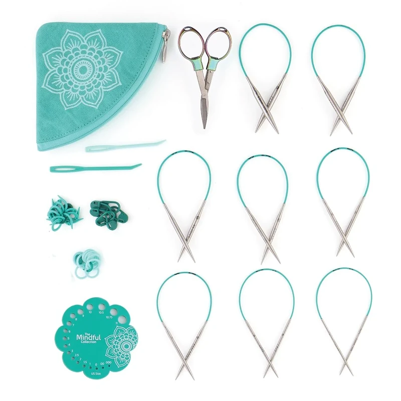 KnitPro The Mindful Collection Explore Fixed Circular Needles Set 10" (25cm) | 8 Sizes (2mm to 6mm)