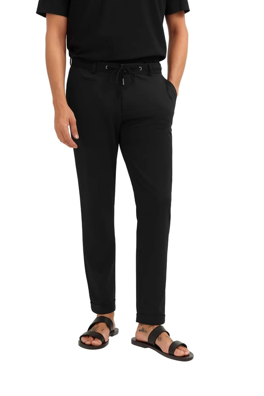 bugatti Men's 4036-36827 Slackhose Trousers, Black-290, 35 W/34 L