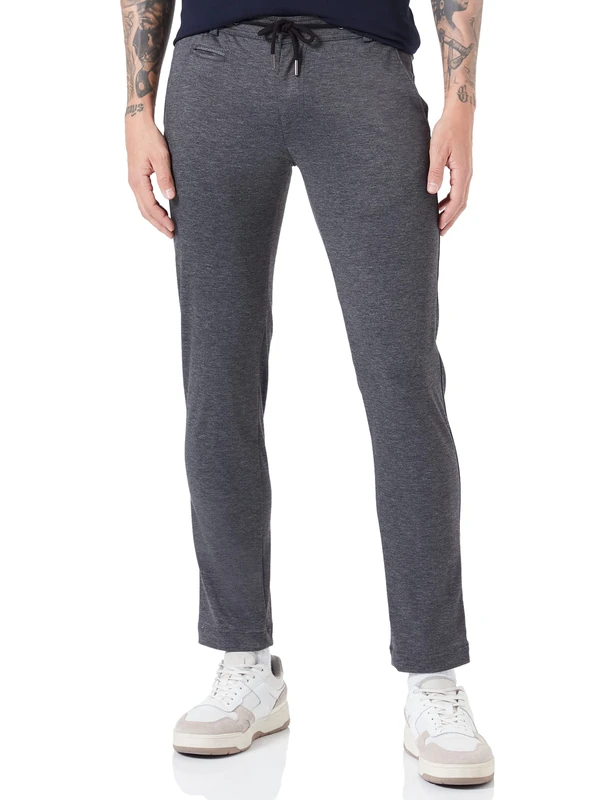 bugatti Men's 4036-36827 Slackhose Trousers, Grey-250, 32 W/32 L