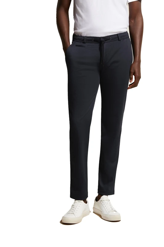 bugatti Men's 4036-36827 Slackhose Trousers, Marine-390, 33 W/34 L