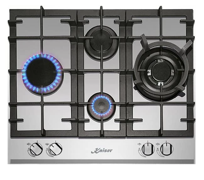 Kaiser Grand Chef Gas Hob | 60cm Gas-Powered 4 Burner Cooktop (White)