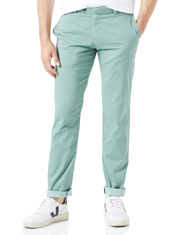 bugatti Men's 4134-36385 Trousers, Moss-140, Modern Fit, Moss 140, 32 W/32 L