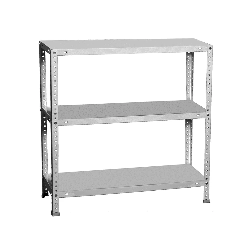 Simon Rack Garage Shelving Units 1000x1000x500 mm, 3 Tier Steel Rack, 75 kg per Shelf, Galvanised - Advantage