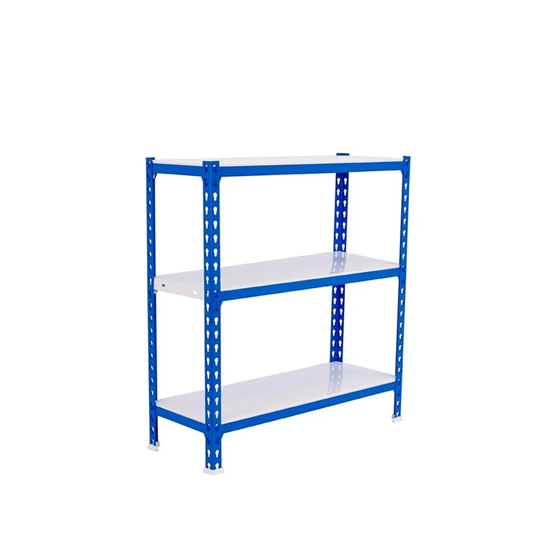 Simon Rack Garage Shelving Units 1000x1000x400 mm, 3 Tier Steel Rack, 180 kg per Shelf, Blue/White - Simonclick