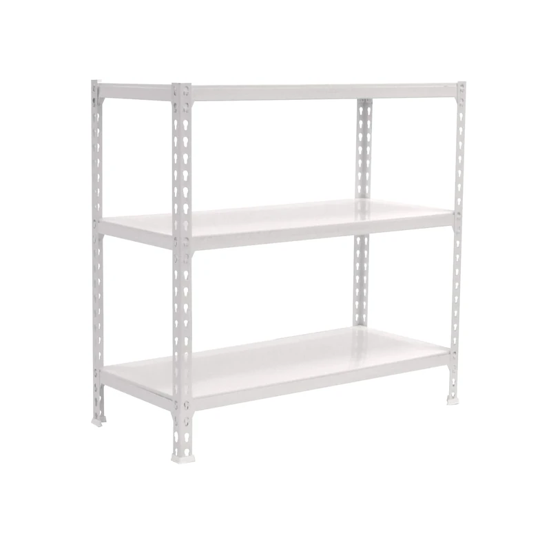 Simon Rack Garage Shelving Units 1000x1100x400 mm, 3 Tier Steel Rack, 200 kg per Shelf, White - Simonclick
