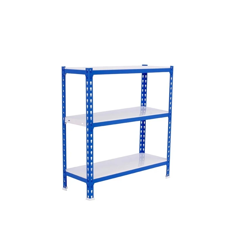 Simon Rack Garage Shelving Units 1000x800x500 mm, 3 Tier Steel Rack, 180 kg per Shelf, Blue/White - Simonclick