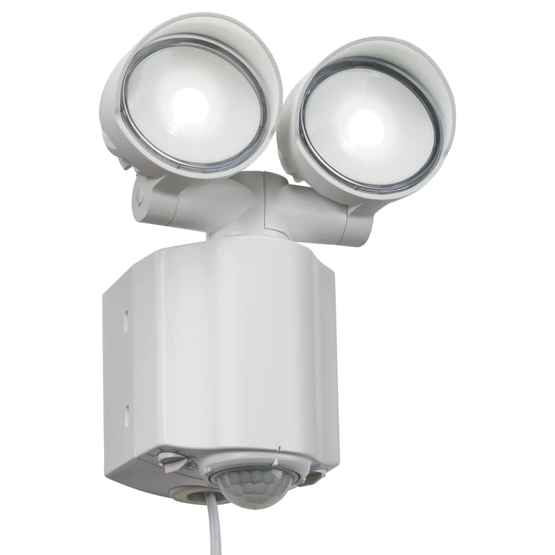 Knightbridge 230V IP55 Twin Spot LED Security Light - White