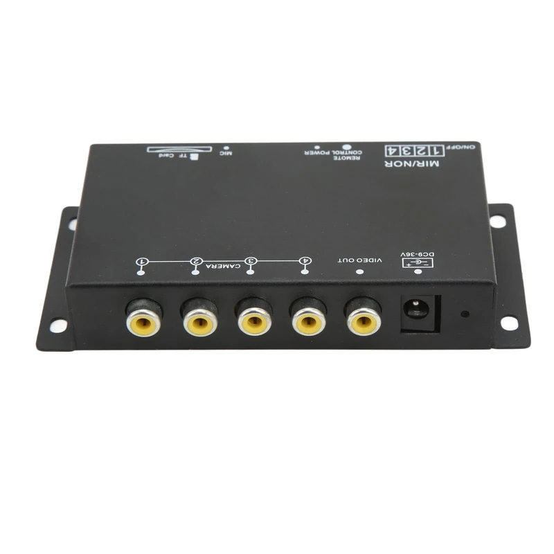4 Channel Mobile Vehicle Car DVR, 720P HD Digital Video Recorder Universal Mini MDVR Recorder Kit for School Buses Tank Trucks Engineering Vehicles Boats, RCA Head Interface, Multiple Protection