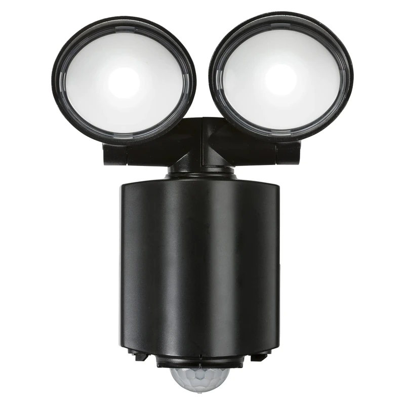 230V IP55 Twin Spot LED Security Light - Black