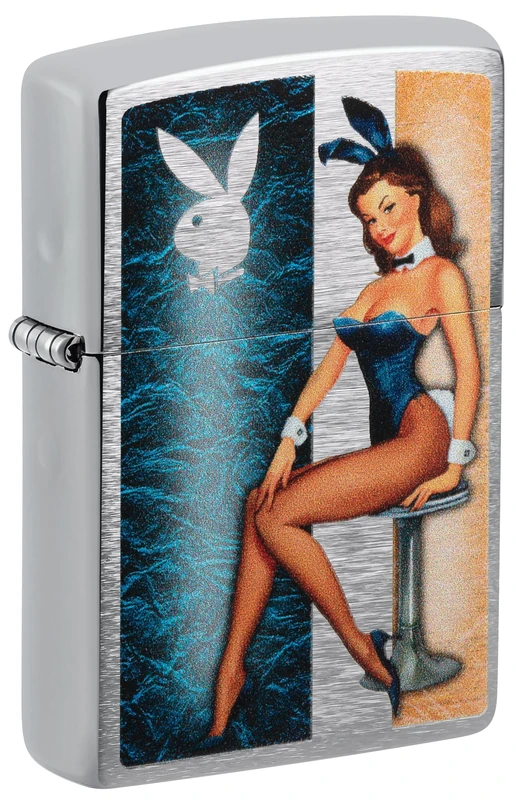 Zippo Playboy Playmate Brushed Chrome Lighter