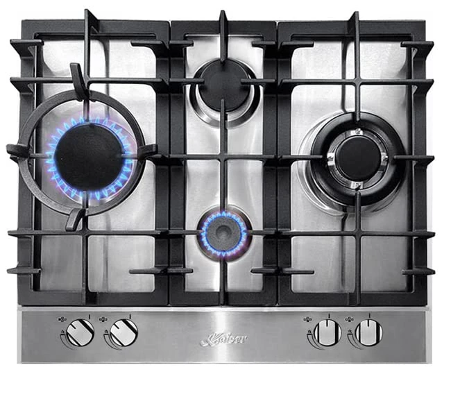 Kaiser Grand Chef Turbo Gas Hob | 60cm Stainless Steel Gas-Powered 4 Burner Cooktop