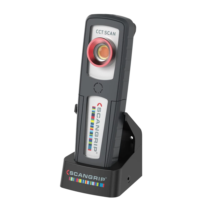 SCANGRIP Sunmatch 4 Rechargeable Portable LED Work Light for Details and Color Matching, 500 Lumens, 2500K-6500K CCT Scanning, Built-in Magnet and Pocket Clip,