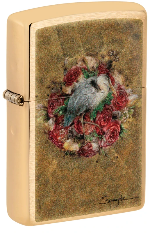 ZIPPO - Petrol - Lighter - Spazuk Design 60006379, Brushed Brass - Image 1