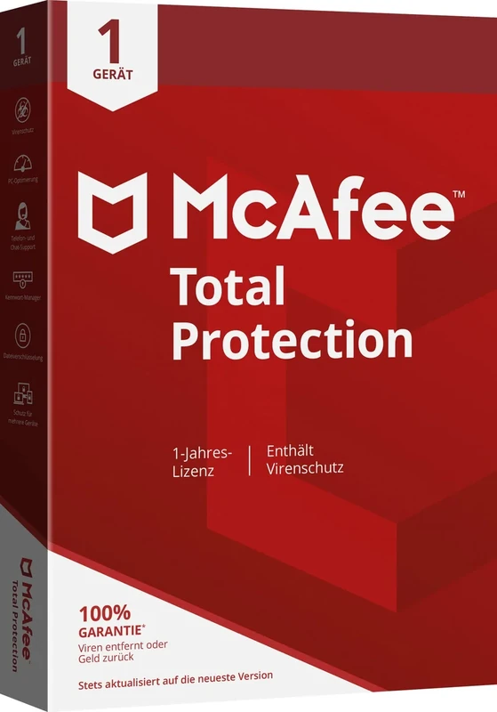 McAfee Total Protection, 1-Gerät, 1-Jahr, Windows/Mac/Android/iOS (Code in a Box) - Image 1