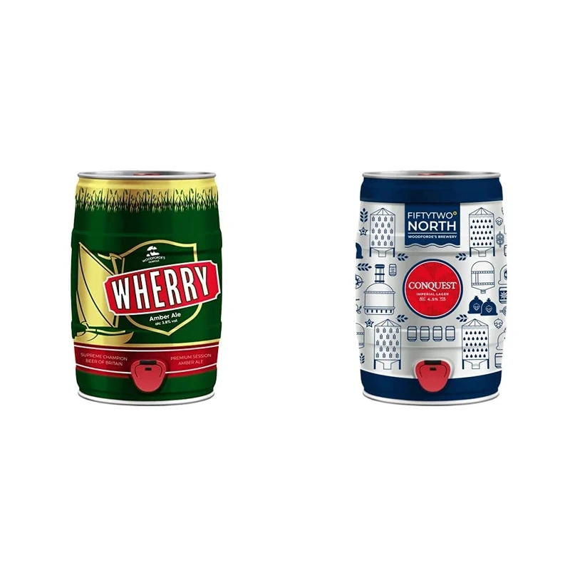 Woodforde's Wherry 5 Litre Mini Keg & Fifty Two Degrees North Conquest 5 Litre Mini Keg