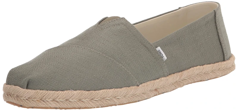 TOMS Womens Alpargata Rope Loafer Flat, Vetiver Grey, 8.5