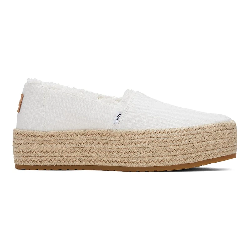 TOMS Women's Alpargata Espadrille Slip-On Shoes for Comfort & Style with Eco-Friendly Materials White